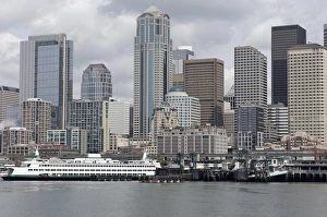 City skyline, Seattle, Washington State, United States of America, North America