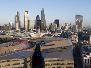 City skyline from St. Pauls, London, England, United Kingdom, Europe