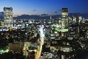 City skyline view looking towards Roppongi from Tokyo Tower, Tokyo, Japan, Asia