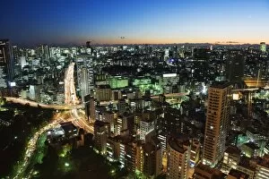 Images Dated 18th December 2009: City skyline view from Tokyo Tower, Tokyo, Japan, Asia