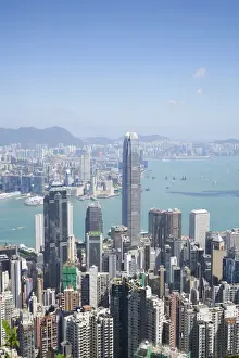 Victoria Peak Prints: City skyline, viewed from Victoria Peak with Two International Finance Centre (2IFC)