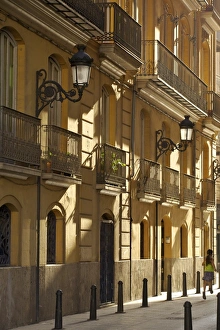 Lamp Prints: City streets, Valencia, Spain, Europe