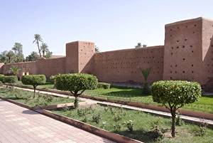 City Walls Prints: City Wall, Marrakech, Morocco, North Africa, Africa