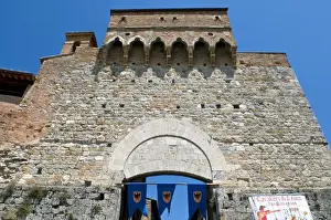 San Gimignano Prints: City wall, San Gimignano, UNESCO World Heritage Site, Tuscany, Italy, Europe