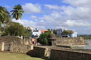 City Gate Prints: City Walls in Old San Juan, Puerto Rico, West Indies, Caribbean, Central America