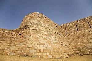 Images Dated 21st March 2008: The city walls of the ruined Tughluqabad Fortress are up to 15 metres high