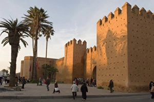 City Walls Prints: City walls surrounding the Medina, Rabat, Morocco, North Africa, Africa