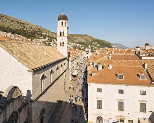 Croatian Culture Prints: City Walls, UNESCO World Heritage Site, Dubrovnik, Croatia, Europe