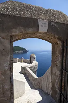 City Walls Prints: City walls and view over the sea