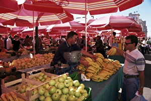 Market Vendor Prints: Citys market, Dolac, Zagreb, Croatia, Europe