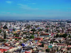 Elevated Prints: Cityscape of Cholula, elevated view, Puebla State, Mexico