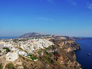 Fira Prints: Cityscape of Fira, Santorini (Thira) Island, Cyclades, Greek Islands, Greece, Europe