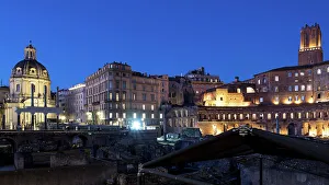 Roman Empire Prints: Cityscape of the Historic Center of Rome