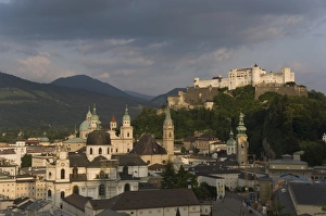 Hohensalzburg Prints: Cityscape including Schloss Hohensalzburg, Salzburg, Austria, Europe