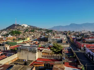 Oaxaca Prints: Cityscape of Oaxaca de Juarez, Oaxaca State, Mexico