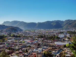 Mexican Prints: Cityscape of San Cristobal de las Casas, elevated view, Chiapas State, Mexico
