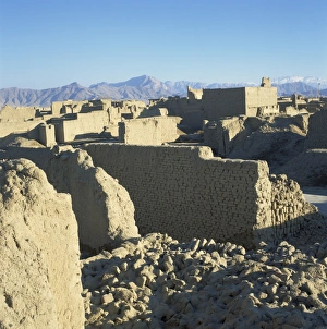 Kabul Prints: Civil war devastation in suburbs of Kabul, Afghanistan, Asia