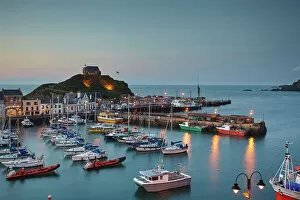 Port Collection: A classic dusk view of a north Devon fishing harbour at Ilfracombe