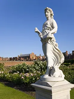 Feminine Prints: Classical statue in the Rose Garden, Hampton Court Palace, Borough of Richmond upon Thames