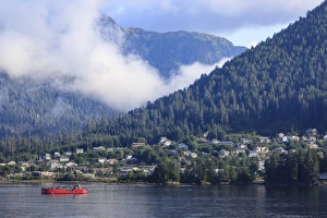 Sitka Prints: Clearing morning mists, Sitka Sound, Sitka, Northern Panhandle, Southeast Alaska