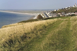 Cliff top path, Ault, Picardy, France, Europe