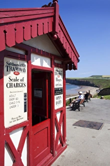 Top Cliff Tramway Kiosk at Saltburn by the Sea, Redcar and Cleveland, North Yorkshire, Yorkshire, England, United Kingdom, Europe