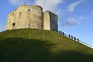 York Prints: Cliffords Tower, York Castle Keep, York, Yorkshire, England, United Kingdom, Europe