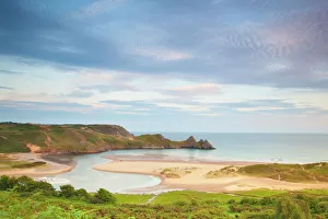 Gower Prints: Three Cliffs Bay, Gower, South Wales, Wales, United Kingdom, Europe