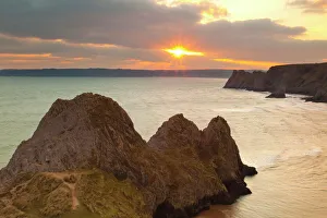 Gower Prints: Three Cliffs Bay, Gower, Wales, United Kingdom, Europe