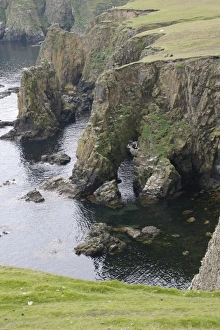 Images Dated 10th August 2007: Cliffs, Fair Isle, Shetlands, Scotland, United Kingdom, Europe