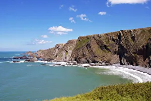 Cliffs at Hartland Quay, Devon, England, United Kingdom, Europe
