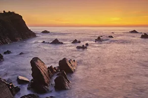 The cliffs and rocks of Devons Atlantic coast, at Hartland Quay