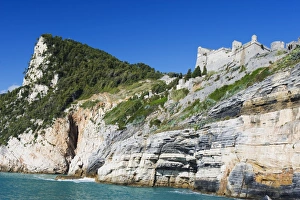 Images Dated 6th November 2009: Clifftop castle, Porto Venere, Cinque Terre, UNESCO World Heritage Site