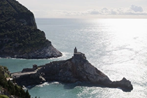 Images Dated 6th November 2009: Clifftop church, Porto Venere, Cinque Terre, UNESCO World Heritage Site