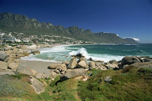 Rock Cliffs Prints: Clifton Bay and beach, sheltered by the Lions Head and Twelve Apostles