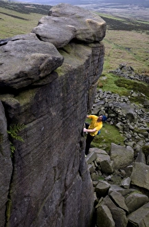 Images Dated 27th May 2008: Climber makes a solo ascent of one of the thousands of classic outcrop climbs on the popular cliff