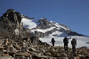 Images Dated 12th August 2009: Climbers ascending Monte Rosa, Italian Alps, Piedmont, Italy, Europe