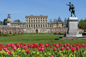 Gardens Prints: Cliveden House from parterre, Buckinghamshire, England, United Kingdom, Europe