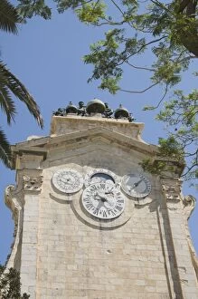 The clock tower with bells, Grand Masters Palace, Valletta, Malta, Europe