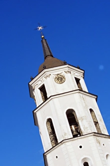 Lithuanian Prints: Clock tower by the cathedral