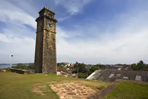 Galle Prints: Clock tower in Galle Fort, UNESCO World Heritage Site, Galle, Sri Lanka, Asia