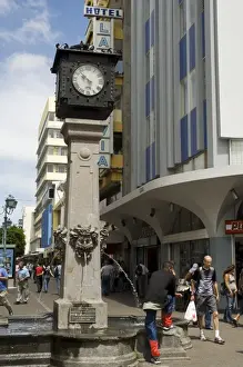 Costa Rican Prints: Clock tower, San Jose, Costa Rica, Central America