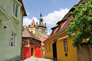 Adventures Prints: Clock Tower seen from south path leading into Old Town