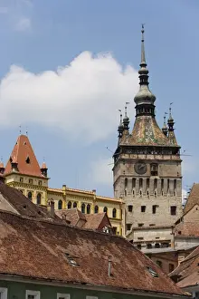 Clock tower, Sighisoara, UNESCO World Heritage Site, Transylvania, Romania, Europe