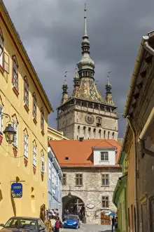Sighisoara Prints: Clocktower, Sighisoara, UNESCO World Heritage Site, Translyvania, Romania, Europe
