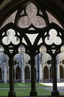 Centre Prints: The Cloister, The Cistercian Abbey of Noirlac, Bruere-Allichamps, Cher, Centre, France