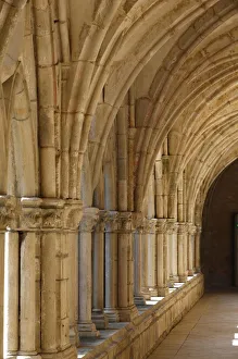 Centre Prints: The Cloister, The Cistercian Abbey of Noirlac, Bruere-Allichamps, Cher, Centre, France
