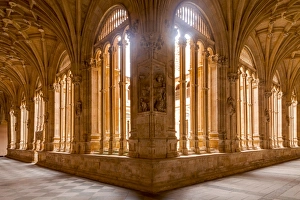 Monasteries Prints: The cloister of Convento de San Esteban in Salamanca, Castile and Leon, Spain, Europe