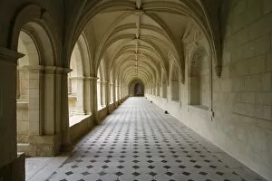 Images Dated 10th February 2000: Cloister, Fontevraud Abbey, Fontevraud, Maine-et-Loire, France, Europe