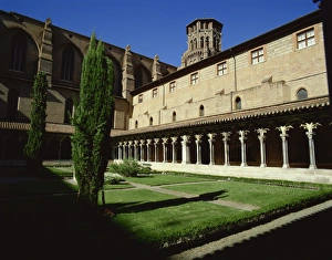 Convents Prints: Cloister of Le Couvent des Augustins, dating from the 14th century, Augustins Museum